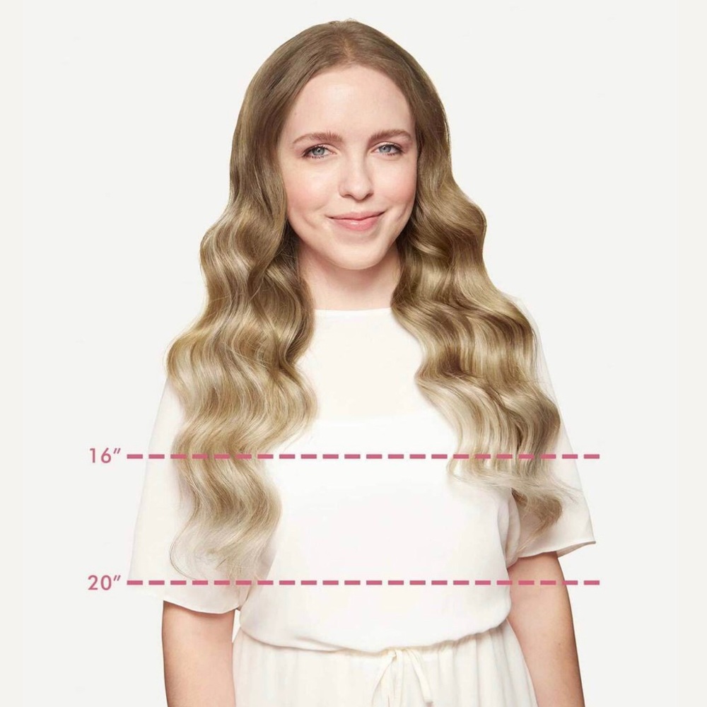 Luxyhair Blonde Clip-on Extensions, Blonde, 16 in
